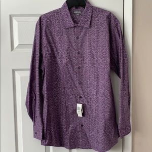 Kenneth Cole men’s button down purple paisley